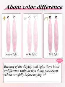 1PC/2PCS Pink Gradient Braided Ponytail Synthetic Hair Extension With Elastic Band Wig Hair Extensions Braids For Women Halloween, Music Festivals, Parties, Cosplay, Holidays And Other Festivals