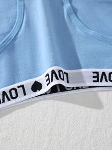 14 Pcs Fashion "LOVE" Letter Design  Underwear Women,Sexy Low-Waist  Women's Panties ,Fashion Solid Color Lingerie For Women ,Comfortable Sports Shorts Lingerie ,Ropa Interior Para Mujeres - 彩色 - 查看 11