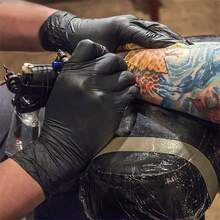 4/50/100 paquets de gants jetables en nitrile noirs pour la peinture, l'artisanat, le nettoyage et la manipulation des aliments, les soins de beauté et des ongles - Produits d'entretien ménager essentiels (sans boîte)