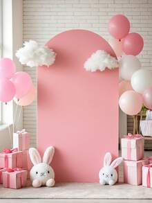 Arche de fond, 1,5 m, 1,8 m, 2 m, 2,2 m Housse d'arche de mariage à 2 côtés en tissu élastique. Tissu d'arche de dôme pour décoration de stand de mariage - Rose (support non inclus, seul le tissu de fond)