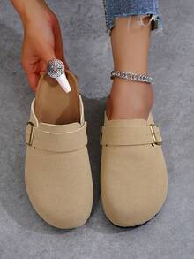 New Fashion Women Mule Shoes, Versatile, Minimalist, Casual, Comfortable, Easy Slip-On Design, Available In Plus Sizes, Ideal For Slouchy Wearers