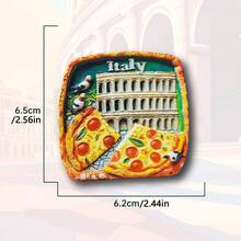 1pc Italian Landmark Fridge Magnet, 3D Resin Milan Duomo, Venice Canal & Italian Motorcycle (Vespa), Travel Souvenir Gift, Home Office Fridge Decor
