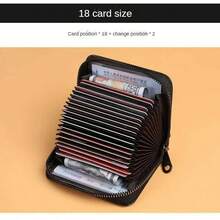 11-18Card Business Card Holder Wallet Multi Card Holder Coin Purse Multi-Card Card Organizer For Men And Ladies For Daily Shopping School Trips Storage Credit Cards RFID Blocking (Black) For Women Card Wallet - Black - View 10
