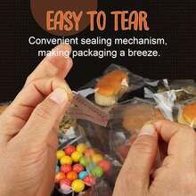 200/100Pcs Self Sealing Cellophane Bags,4x6 Inches Cookie Bags Resealable Cellophane Bag Packaging Cookies, Surprise Gifts, Halloween And New Year - 100個袋子 - 查看 2