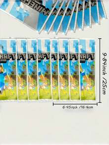 10 sacos de presente com tema Minecraft, sacos de presente para festa em estilo pixel, sacos de embalagem à prova d'água, adequados para Natal, aniversário, dia dos pais e outras lembrancinhas de festas de fim de ano