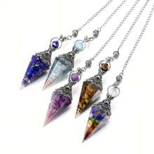 Crystal  - 6 Sided Orgone, Natural Fragments And Resin Spiritual Pendant For Autumn - 藍色水晶 - 查看 2