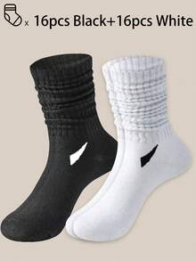 40 pièces/30 pièces/24 pièces Chaussettes de sport confortables unisexes, convenant aux sports et à l'entraînement, chaussettes longues pour femmes, port décontracté et professionnel, antibactériennes, douces, noires et blanches, résistantes aux odeurs, absorbantes, douces et légères, convenant à l'automne/hiver, 20 pièces/10 pièces/8 pièces/6 pièces/4 pièces/2 pièces