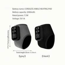 1PC Electric Heating Ankle Protection 5-Speed Charging Graphene Thermal Protection Ankle Wrist Joint Electric Hot Compress Massager