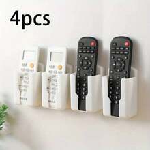 1/3pcs Plastic Wall-Mounted Remote Control Holder - Multifunctional Plastic TV/AC Remote & Office Supply Storage Box, Space-Saving Design, Polished Surface, Easy Installation, Home & Office Organization, Minimalist Appearance, Easy Hardware Setup - Multicolor - View 2