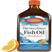 Carlson - Cod Liver Oil, 1100 Mg Omega-3s, Liquid Fish Oil Supplement, Wild-Caught Norwegian Arctic, Sustainably Sourced Nordic Liquid, Lemon, 250 Ml - Flavor NameE - 查看 1