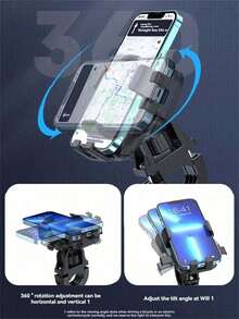 1 件电动自行车/摩托车车把手机支架，快速锁定手机导航支架 - 彩色 - 查看 3