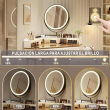 Vlsrka Tocador Vanity de Esquina con Espejo Luz LED y Taburete Taquillas y Compartimentos de Lona Tocador para Recamara con Estacion de Carga Blanco Vintage - Blanco - Ver 5