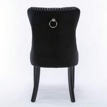 Chair Covers & Cushions - Black + Velvet + Foam - View 6