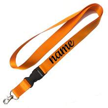 Customized Text ID Badge Lanyard, Personalized ID Badge Lanyard With Detachable Clasp, Customizable Lanyard Keychain In Red/Orange/Blue/Navy/Black/Gray, ID Badge Holder, Phone Lanyard, Key Lanyard - Multicolor - View 6