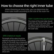 ROCKBROS 1 件公路自行车内胎 - 丁基橡胶结构（卓越的空气保持性、高柔韧性、出色的耐热性、延长的使用寿命），700C 尺寸（700*23C/25C/28C/35C），带两种阀门类型 - 黑色 - 查看 9