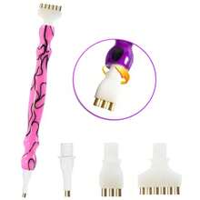 Stilou nou pentru pictura cu diamant din rășină, stilou pentru arta diamantată cu vârf filetat multifuncțional din plastic, folosit pentru pictura cu diamant, arta unghiilor