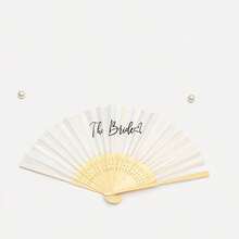 Bride Bridesmaid Hand Fan Summer Beach Pool Wedding Engagement Bach Weekend Bachelorette Hen Party Bridal Shower Honeymoon Gift - 彩色 - 查看 6