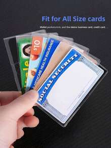 Medicare Card Holder Protector Sleeves, Clear PVC Waterproof Medical/Credit Card, Business/Social Security Card Protector - Clear Vinyl Plastic Covers For Insurance & Social Security Metro & License Or Credit Cards(Only Card Holder) - Clear - View 4