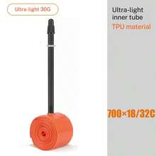 28g Ultra-leichter Fahrrad-Schlauch, TPU-Material, leichter Fahrrad-Schlauch mit französischem Ventil, geeignet für Rennrad, kompatibel mit Felge, Scheibenbremse, Reifen