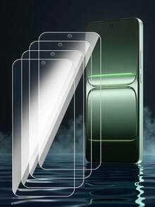 4 Stück hochauflösende, klare gehärtete Glas Bildschirmschutzfolie, Vollflächenabdeckung, einfache Installation, blasenfrei, kratz- und bruchfest, kompatibel mit Apple/Transsion/, perfektes Geschenk für Geburtstag/Familie/Freunde/Freund/Freundin, Bildschirmschutz-Grundausstattung, geeignet für täglichen Schutz, Büro, Zuhause, Handy Zubehör, wasserdicht, stoßfest, kratzfest