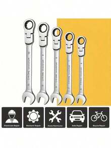 一套棘轮扳手，包含多个迷你扳手，价格实惠，物超所值，汽车维修工具，家用维修工具（我们单独出售，购买时请核对型号。谢谢！）