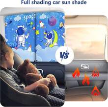 Hianjoo Parasol Magnético para Coche para Ni?os, Cortina de Ventana de Automóvil Ventana Trasera Proteger del la Luz de Sol Rayos UV, Dinosaurio