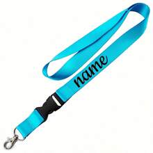 Customized Text ID Badge Lanyard, Personalized ID Badge Lanyard With Detachable Clasp, Customizable Lanyard Keychain In Red/Orange/Blue/Navy/Black/Gray, ID Badge Holder, Phone Lanyard, Key Lanyard - Multicolor - View 3