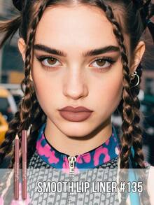 Misslyn Matita labbra liscia, Fondotinta durevole, Rossetti opachi a lunga tenuta, Applicazione morbida, Matita labbra, Trucco Y2K adatto per feste, spiaggia, viaggi, vacanze, campeggio, regali all'aperto, stile di rose alla moda per Capodanno, cosmetici per cosplay, il miglior viaggio, festival, campus scolastico, charme, Capodanno cinese, naturale, alta pigmentazione, trucco labbra naturale morbido, matita a lunga tenuta, ultra fine opaco, Regali di San Valentino, Vegano, Senza crudeltà