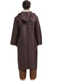 Anakin Costume Adult Men Tunic Hooded Robe Outfits Halloween Cosplay Uniform - màu đen - Xem 10