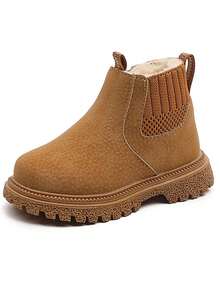 1 Pair Girls' Winter New Soft Bottom Fashion Versatile Outdoor Anti-Slip Warm Boots - Yellow - View 6