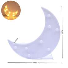 1PC LED Star Cloud Moon Shaped Decorative Night Light, Birthday Party Hanging Decorative Wall Light, Holiday Decoration, Room Decoration (Excluding Battery) - White - View 12