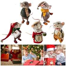 Christmas Needle Felted Mouse Cute Needle Felted Mouse Handmade Material Package Wool Felted Felt Mice Figurine For Christmas Mouse Ornament - Multicolor - View 4