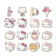 50/100 Stücke, Sanrio Aufkleber, rosa Hello Kitty Aufkleber, personalisierte Aufkleber, Hello Kitty Artikel, Marker Aufkleber, Aufkleber, Raumdekoration, Schulmaterial, Bürozubehör, Kinderparty Geschenke Schulsachen