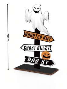 Halloween Happy Sign Decor / Witch Legs Hat Hanging Wooden Wall Decor Board / Country Front Door Hanging / Autumn Art Decor / Suitable For Home, Room, Indoor, Outdoor, Holiday Party, Yard Decoration, Wall Hanging, Window Home Decor Halloween Decor Room Decor - Multicolor - View 14