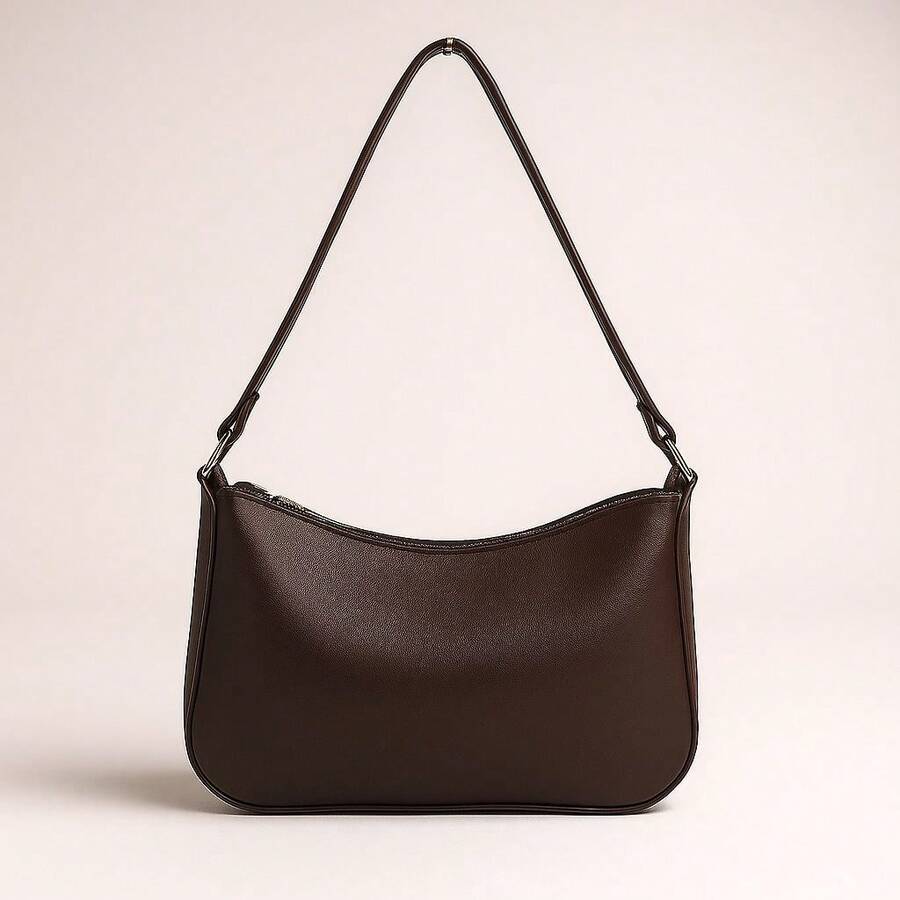 Women's Shoulder Bag, With Adjustable Strap, Magnetic Closure, Shoulder Baguette Bag - 咖啡 - 查看 1