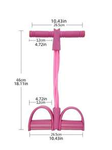 一根四管/六管弹力瑜伽阻力带，多功能拉力绳，带手柄的健身阻力带，适用于腹部、腰部、手臂和腿部训练，多功能踏板助推器，辅助仰卧起坐，开放式肩部设计，瑜伽、健身、训练器材，弹力管。 - 紫色 - 查看 10