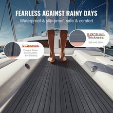 Boat Flooring, EVA Foam Boat Decking 94.5" X 23.6", Non-Slip Self-Adhesive Flooring, 15.5 Sq.Ft Marine Carpet For Boats, Yacht, Pontoon, Kayak Decking - 深灰色 - 查看 2
