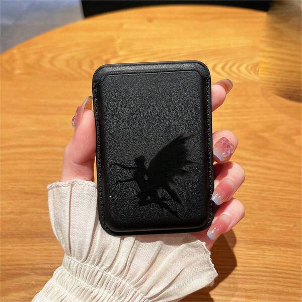 1pc Dance Pattern Black/White/Silver/Brown/Pink PU Leather Wallet Card Holder Magnetic Phone Case Fit For IPhone 17/16/15/14/13/12/11, Magnetic Wallet Card Holder Phone Accessories