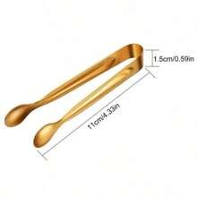 8pcs-Luxury Golden Mini Serving Tongs, Premium Stainless Steel Sugar Cube Tongs, Ice Tongs, Stainless Steel Food Tongs For Household, Perfect For Snacks/Appetizers/Candies/Cheese/Charcuterie Boards/Tea Parties/Mother's Day/Weddings/Housewarming, Mirror Polished,Halloween, Christmas, Thanksgiving, Harvest Festival, Autumn Decorations, Gifts - Gold - View 9