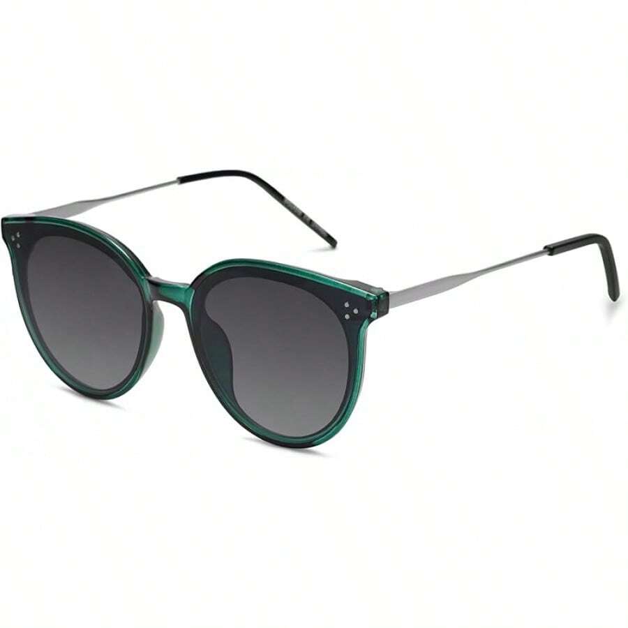 Lentes De Sol Mujer Hombre Marco Redondo - Verde/Gris - Ver 1
