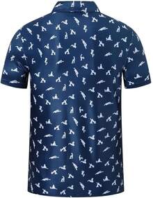 Golf Shirts For Men Moisture Wicking Quick-Dry Print Short Sleeve Performance Golf Polos-2025 - 02 - 查看 11