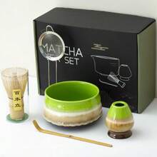 1 件/5 件抹茶碗、抹茶打蛋器、抹茶勺、抹茶勺、抹茶筛、抹茶布、陶瓷抹茶茶具、日式风格、节日礼品套装、圣诞礼物 - 彩色 - 查看 4