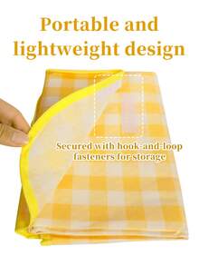 1 pieza Manta de playa, Esterilla de picnic al aire libre, Esterilla de picnic a cuadros grande impermeable y plegable a prueba de , Esterilla portátil lavable linda resistente al agua y a la para acampada, playa, parque, actividades al aire libre, acampada, senderismo, viajes, césped, festivales de parques, esterilla de césped.