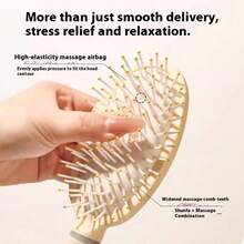 1 Stück/4 Stücke flauschiger Luftpolster Haarbürstenset, Langhaar-Glättungsbürste, für Studenten-Wohnheim & Zuhause, Lockenmassage-Bürste