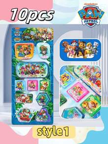 Paw Patrol 10pcs Paw Patrol Cartoon Stickers Shake Happy Water Stickers 3D Stickers Home Decoration Stickers The Best Holiday Gift For Good Friends, Party Atmosphere Decoration, Perfect Party Decoration, Home Decoration Ornaments, Perfect Room Decoration, Christmas Gifts, Valentine's Day, Ideal Friend Gifts Suitable For Birthday Celebrations, Souvenirs Women's Souvenir
