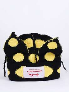 1pc Cat Ear Knitted Hat, Fashion Versatile, Breathable, Suitable For Cycling, Hiking, Outdoor Activities