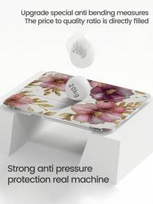 Elegant & Cute Cartoon Pink Gold-Plated Floral Double-Sided Acrylic Transparent Crystal Back Cover, Shock-Resistant And Durable, Suitable For IPad 7th, 8th And 10th Generation (10.2 Inch). It Has A Built-In Pen Slot, Supports Sleep/Wake Function And Multiple Folding Stand Modes. These Make Great Halloween And New Year Gifts. - Multicolor - View 5