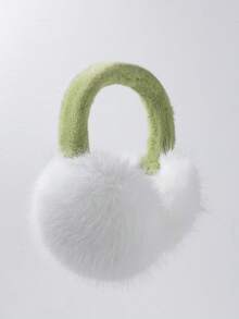 1 pieza Orejeras plegables, orejeras de color bloque de moda minimalistas, protección contra el frío de otoño/invierno - Multicolor - Ver 9