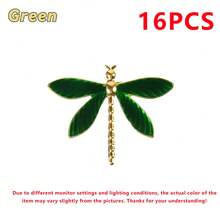 4/6/12/20/24pcs Elegant Dragonfly Napkin Rings - Deep Green And Gold Embellished Tabletop Decoration, Suitable For High-End Party Decoration In Formal Occasions, Weddings, And Restaurants. Match With Napkins, Placemats, Table Flags, Natural Inspiration Design, Metal Crafts, Dining Table Accessories, Christmas Decoration Supplies