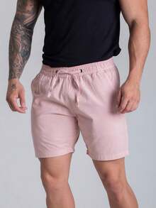 Men's Shorts Premium Twill Fabric Bermuda Comfort Denim TROPEZ - Rosa Pálido - Ver 11